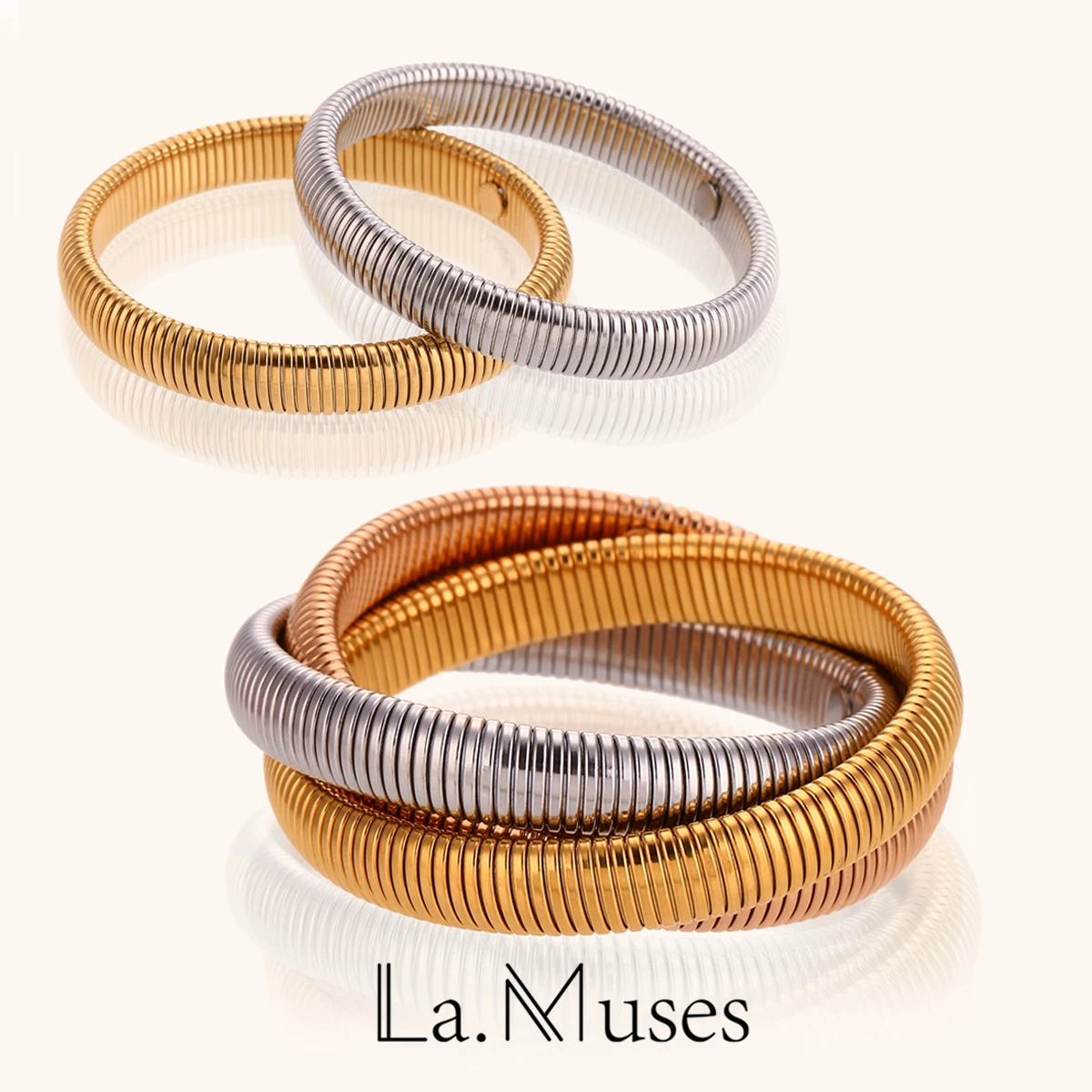 La.Muses One Layer 3-layer Mixed Color Elastic Wide Snake Chain Bracelet For Women Stainless Steel Waterproof Jewelry Gift
La.Muses One Layer 3-layer Mixed Color Elastic Wide Snake Chain Bracelet For Women Stainless Steel Waterproof Jewelry Gift