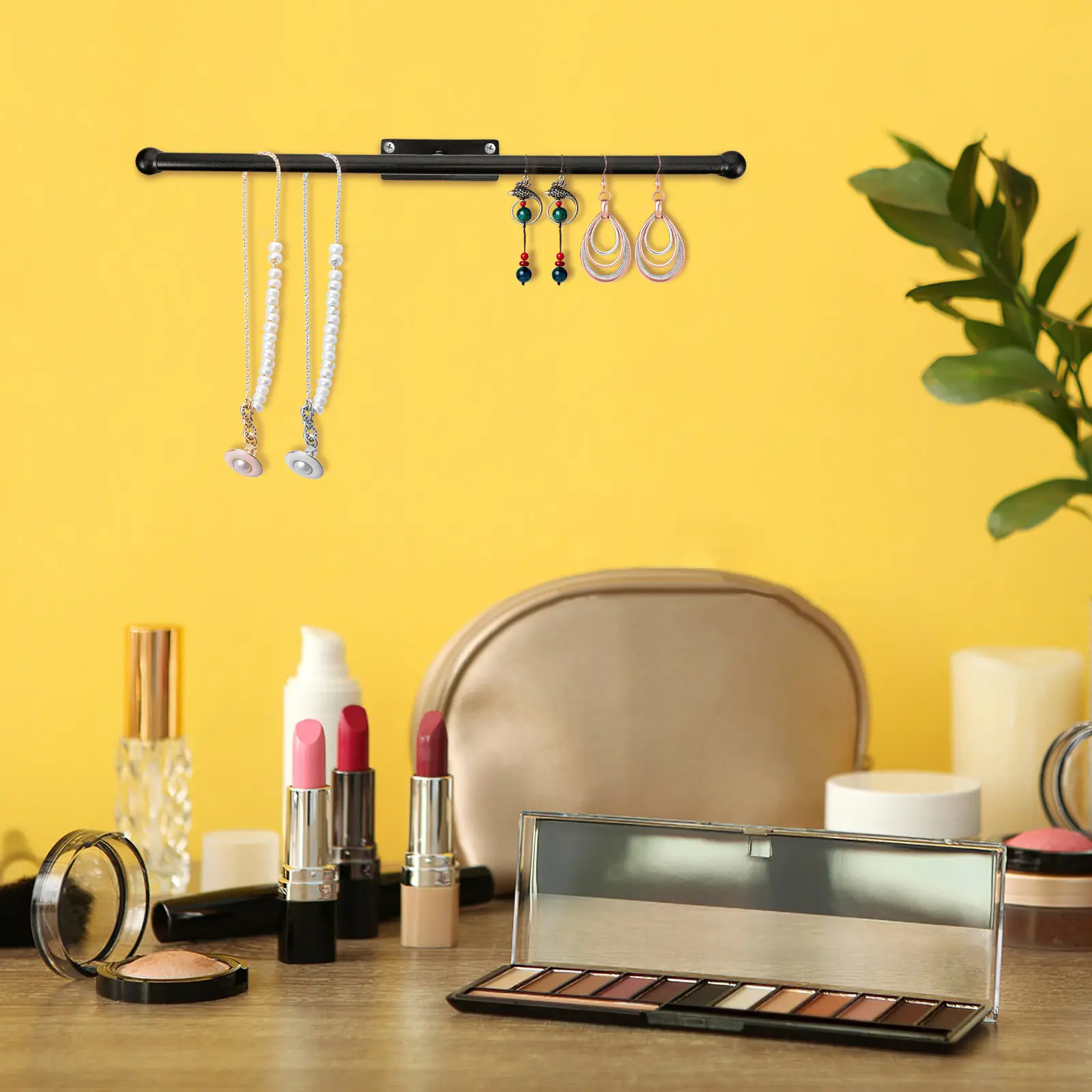 Wall Mounted Jewelry Organizer Necklace Holder Ring Stand Glasses Rack Multi-Functional Iron Display Stand for Home Decor
Wall Mounted Jewelry Organizer Necklace Holder Ring Stand Glasses Rack Multi-Functional Iron Display Stand for Home Decor