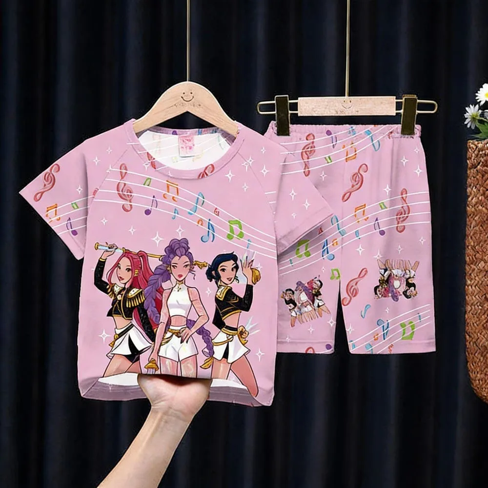 Cute K-pop Idol Style Kids Sleepwear 2PCS T-shirt Shorts Set Summer Children Homewear Pajamas For Girls Boys Casual Loungewear
Cute K-pop Idol Style Kids Sleepwear 2PCS T-shirt Shorts Set Summer Children Homewear Pajamas For Girls Boys Casual Loungewear
