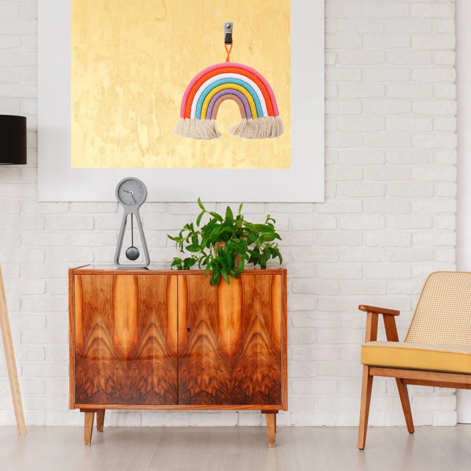 Handmade Cotton Rope Rainbow Pendant Decorative Wall Hanging Home Adornment Rainbow Design Pendant Colorful Weaving Craft
Handmade Cotton Rope Rainbow Pendant Decorative Wall Hanging Home Adornment Rainbow Design Pendant Colorful Weaving Craft