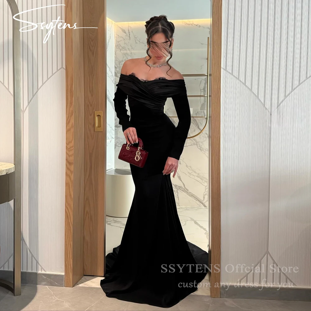 SSYTENS Black Off The Shoulder Evening Dresses Dubai Mermaid Wedding Guest Dress Luxury 2026 Saudi Women Party Gowns Customized
SSYTENS Black Off The Shoulder Evening Dresses Dubai Mermaid Wedding Guest Dress Luxury 2026 Saudi Women Party Gowns Customized