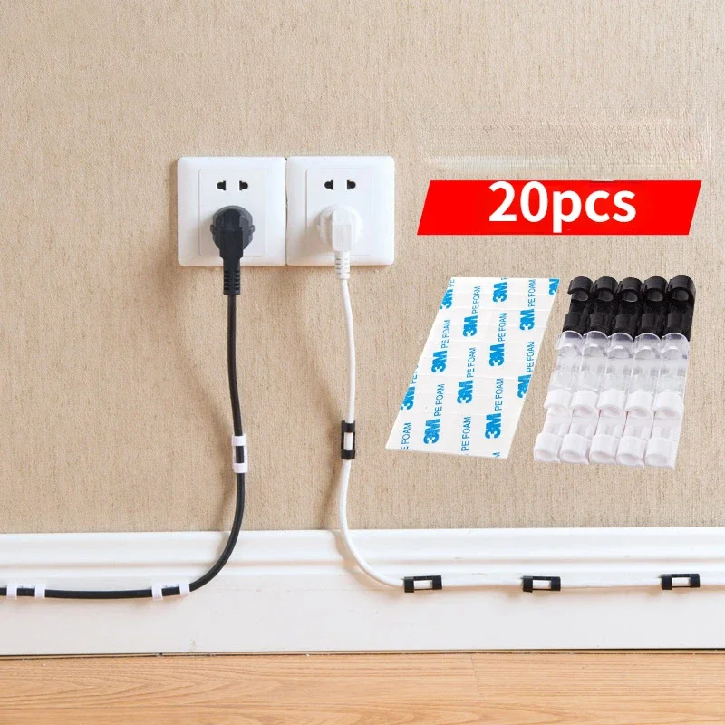 20pcs Self-Adhesive Drop Wire Holder Cable Clips Organizer Wire Winder Fixed Clamp Cable Desktop Tidy Management Clip
20pcs Self-Adhesive Drop Wire Holder Cable Clips Organizer Wire Winder Fixed Clamp Cable Desktop Tidy Management Clip