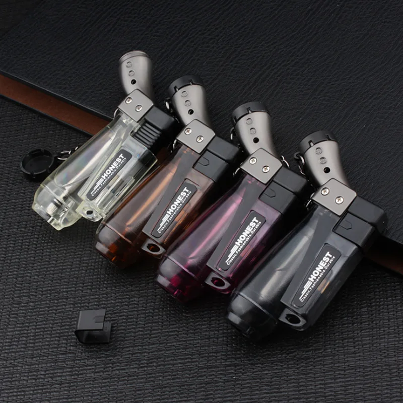 HONEST Transparent Blue Flame Direct Jet Windproof Lighter Moxibustion Cigarette Cigar Bend Small Spray Gun
HONEST Transparent Blue Flame Direct Jet Windproof Lighter Moxibustion Cigarette Cigar Bend Small Spray Gun