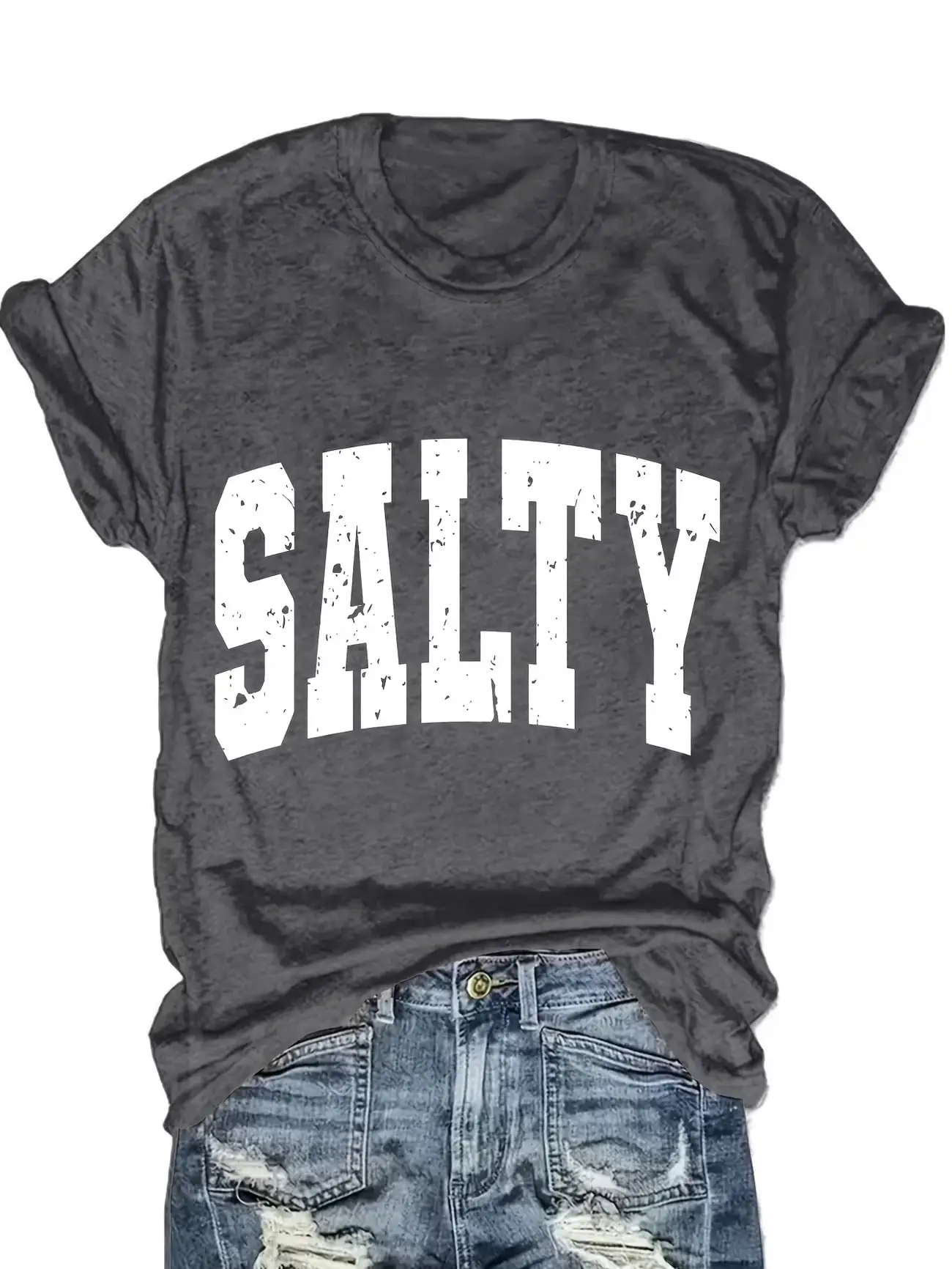 Plus size women's short sleeve T-shirt Salty Pattern Print T Shirt Spring and Summer Essentials summer outfits women's clothing
Plus size women's short sleeve T-shirt Salty Pattern Print T Shirt Spring and Summer Essentials summer outfits women's clothing