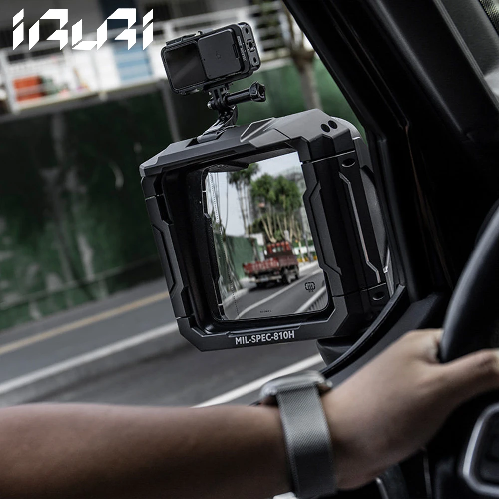 IRURI durable Aluminum-Magnesium Alloy Side Mirror Rain Guard Shield with GoPro Bracket, Fit for Jeep Wrangler JL
IRURI durable Aluminum-Magnesium Alloy Side Mirror Rain Guard Shield with GoPro Bracket, Fit for Jeep Wrangler JL
