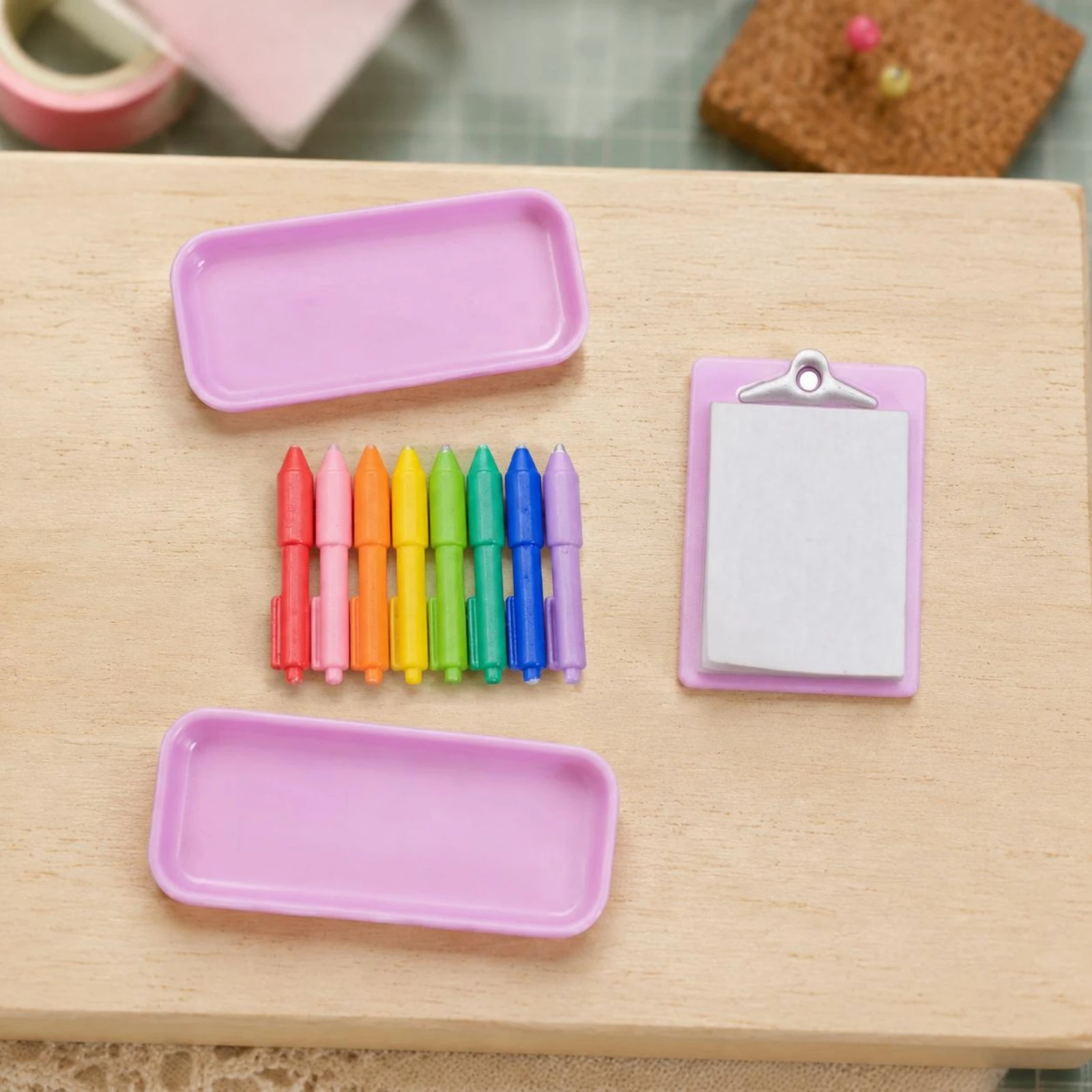1/12 Scale Stationery Set Multi-Color Dollhouse Clipboard Set Miniature Writing Tools Realistic Details Model Decor Easy to Use
1/12 Scale Stationery Set Multi-Color Dollhouse Clipboard Set Miniature Writing Tools Realistic Details Model Decor Easy to Use