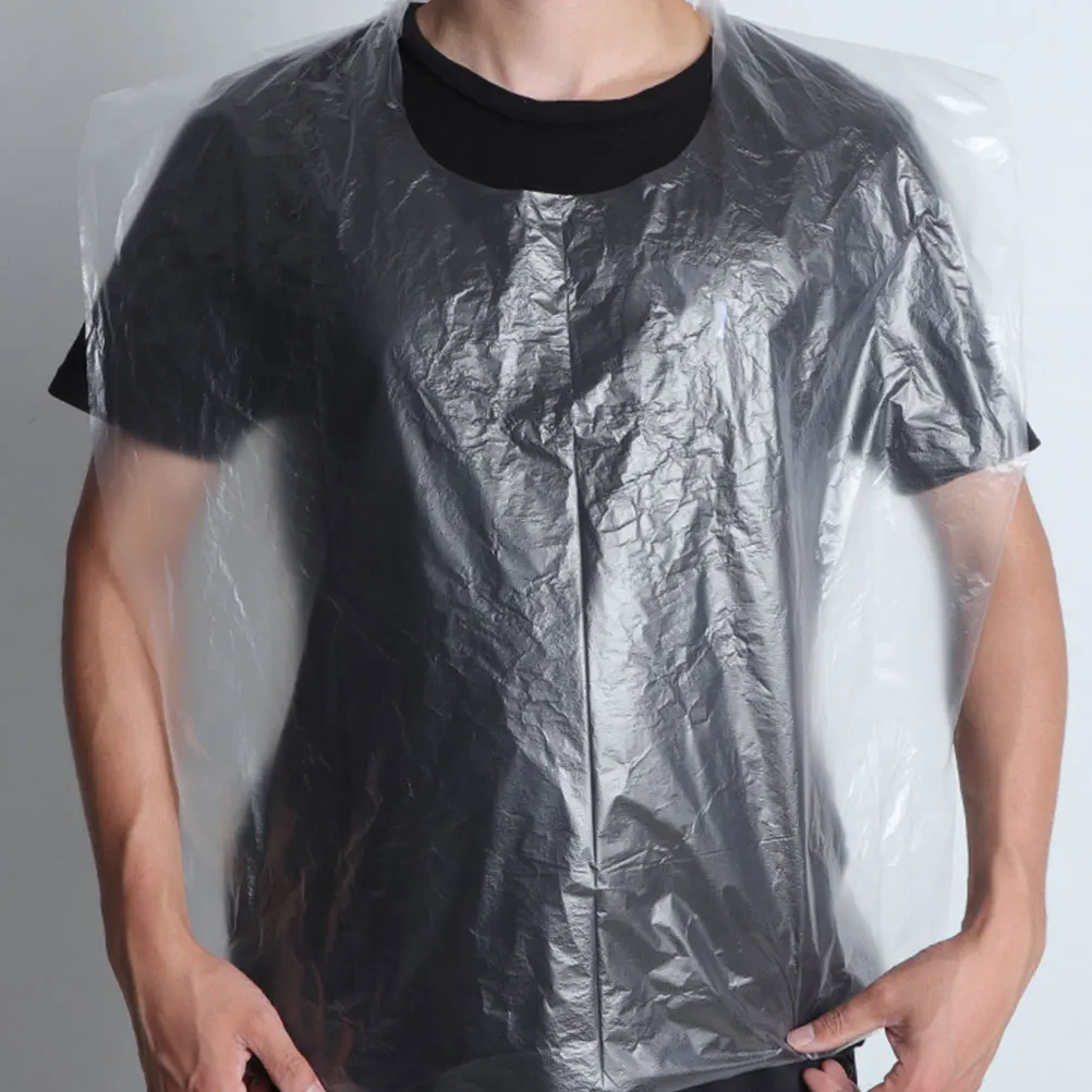 100pcs Waterproof Hair Cape Salon Supplies Barber Apron Clothes Protector Disposable PE Material Haircut Styling Perm Dyeing
100pcs Waterproof Hair Cape Salon Supplies Barber Apron Clothes Protector Disposable PE Material Haircut Styling Perm Dyeing