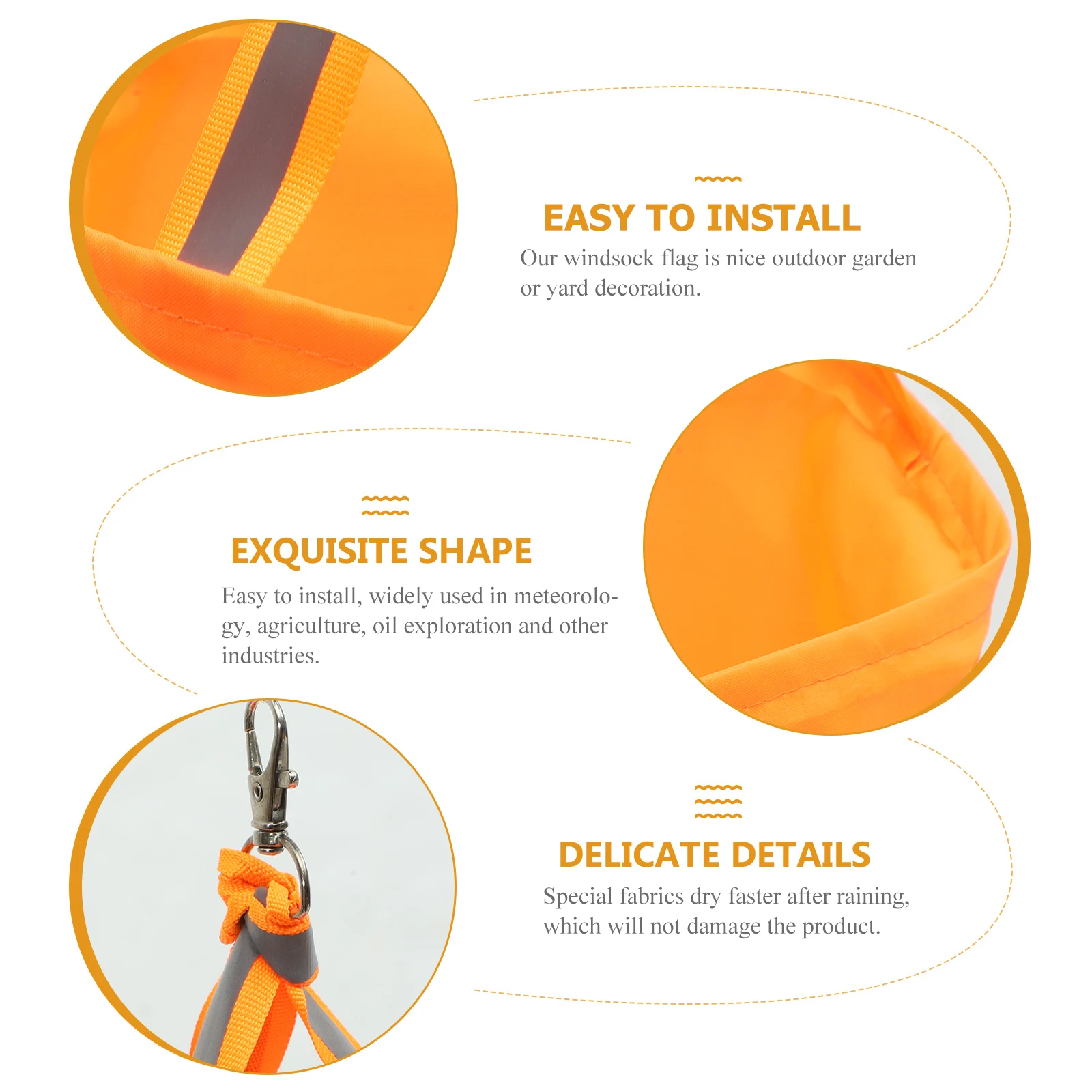 Wind Direction Bag Waterproof Reflective Warning Flag 80cm Orange Grey Oxford Cloth Windsocks Outdoor Garden Lawn Decor
Wind Direction Bag Waterproof Reflective Warning Flag 80cm Orange Grey Oxford Cloth Windsocks Outdoor Garden Lawn Decor