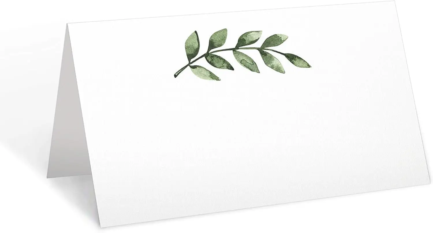 Rustic Green Leaf Place Cards, Set of 24 for Wedding Dinner Party Table Setting
Rustic Green Leaf Place Cards, Set of 24 for Wedding Dinner Party Table Setting