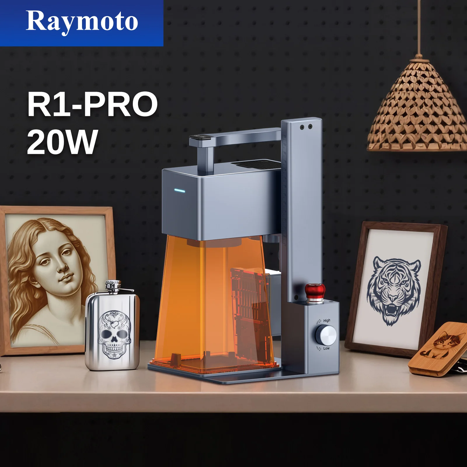 Raymoto R1 10W 20W Portable Laser Engraving Machine Easy to Use Fast Engraving Speed Multi Material Compact DIY Laser Engraver
Raymoto R1 10W 20W Portable Laser Engraving Machine Easy to Use Fast Engraving Speed Multi Material Compact DIY Laser Engraver