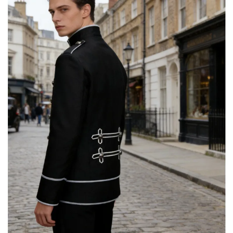 Мужская куртка в стиле средневекового ретро, стимпанк, панк, готика, винтажная готическая стимпанк-куртка, верхняя одежда в готическом стиле
Мужская куртка в стиле средневекового ретро, стимпанк, панк, готика, винтажная готическая стимпанк-куртка, верхняя одежда в готическом стиле