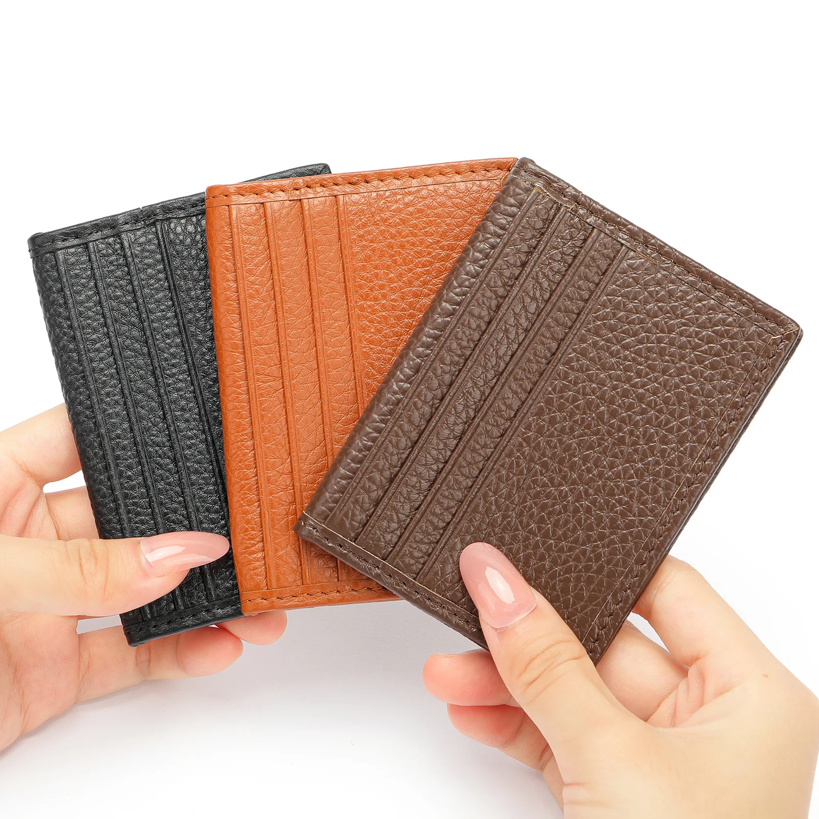 Genuine Leather Slim Card Holder Portable Mini Wallet for Men Women
Genuine Leather Slim Card Holder Portable Mini Wallet for Men Women