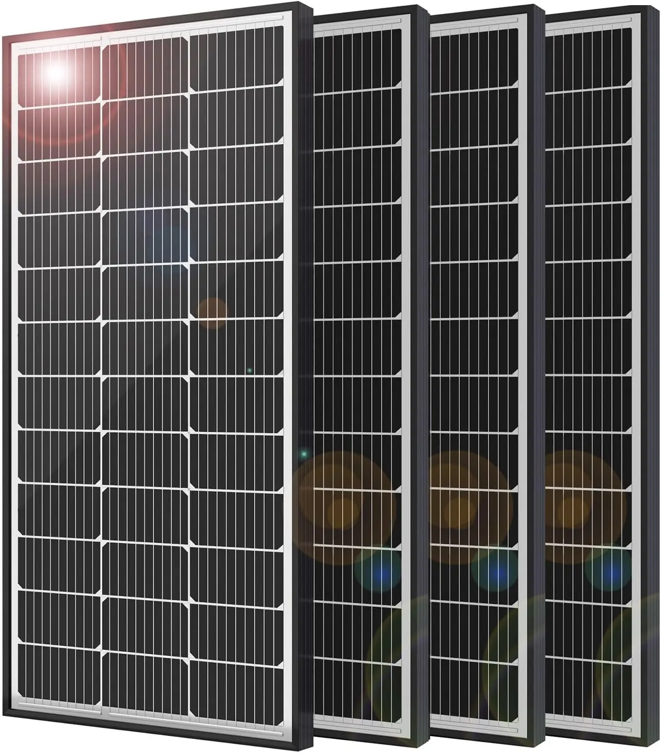 JJN Solar Panel 4PCS 100W 12V Solar Module High Efficiency 9BB Monocrystalline Solar Panel for RV Home Boat and Other Off Grid
JJN Solar Panel 4PCS 100W 12V Solar Module High Efficiency 9BB Monocrystalline Solar Panel for RV Home Boat and Other Off Grid