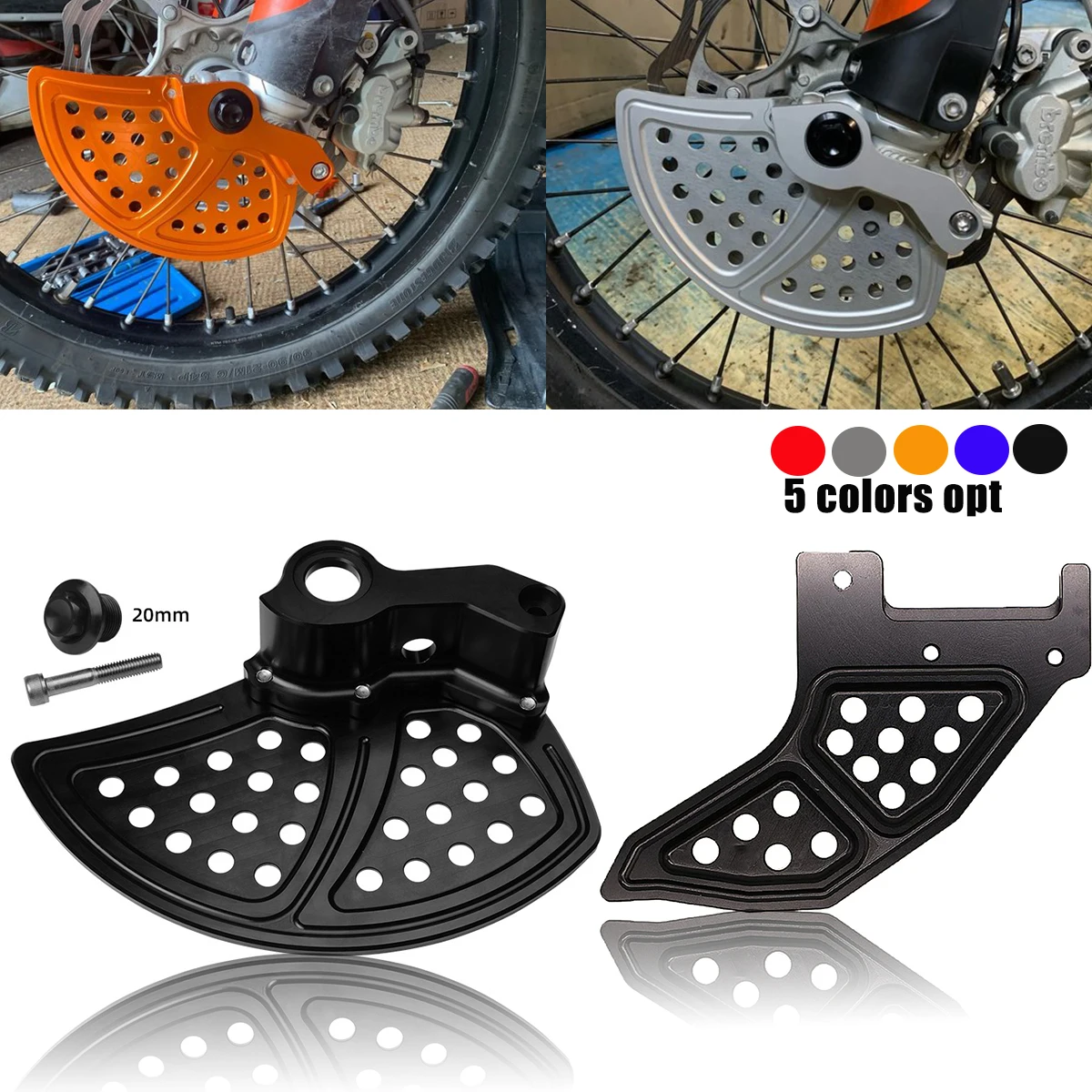Motorcycle CNC Front Rear Brake Disc Guard Protector For KTM SX SXF XC XCF EXC EXCF XCW TPI Six Days 125 150 250 300 350 450 500
Motorcycle CNC Front Rear Brake Disc Guard Protector For KTM SX SXF XC XCF EXC EXCF XCW TPI Six Days 125 150 250 300 350 450 500