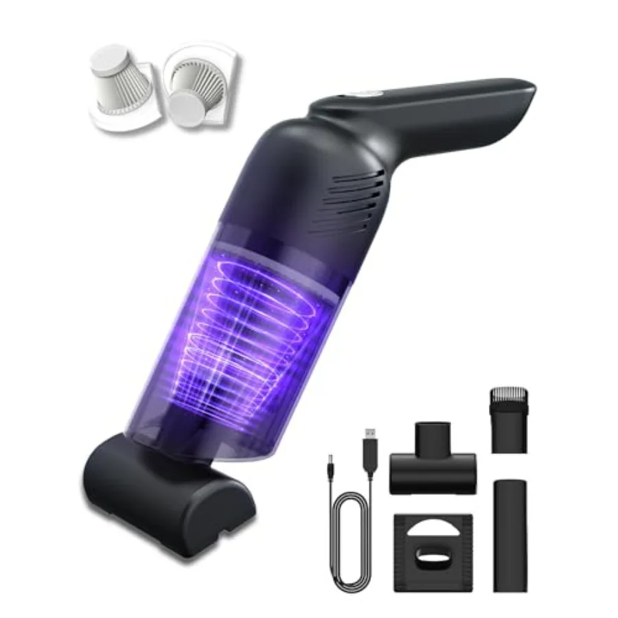 Handheld Vacuum Cordless, Car Vacuum Portable Cordless with 12000PA Strong Suction, Multi-Nozzles & 2 Washable Filters, 0.9lb Li
Handheld Vacuum Cordless, Car Vacuum Portable Cordless with 12000PA Strong Suction, Multi-Nozzles & 2 Washable Filters, 0.9lb Li