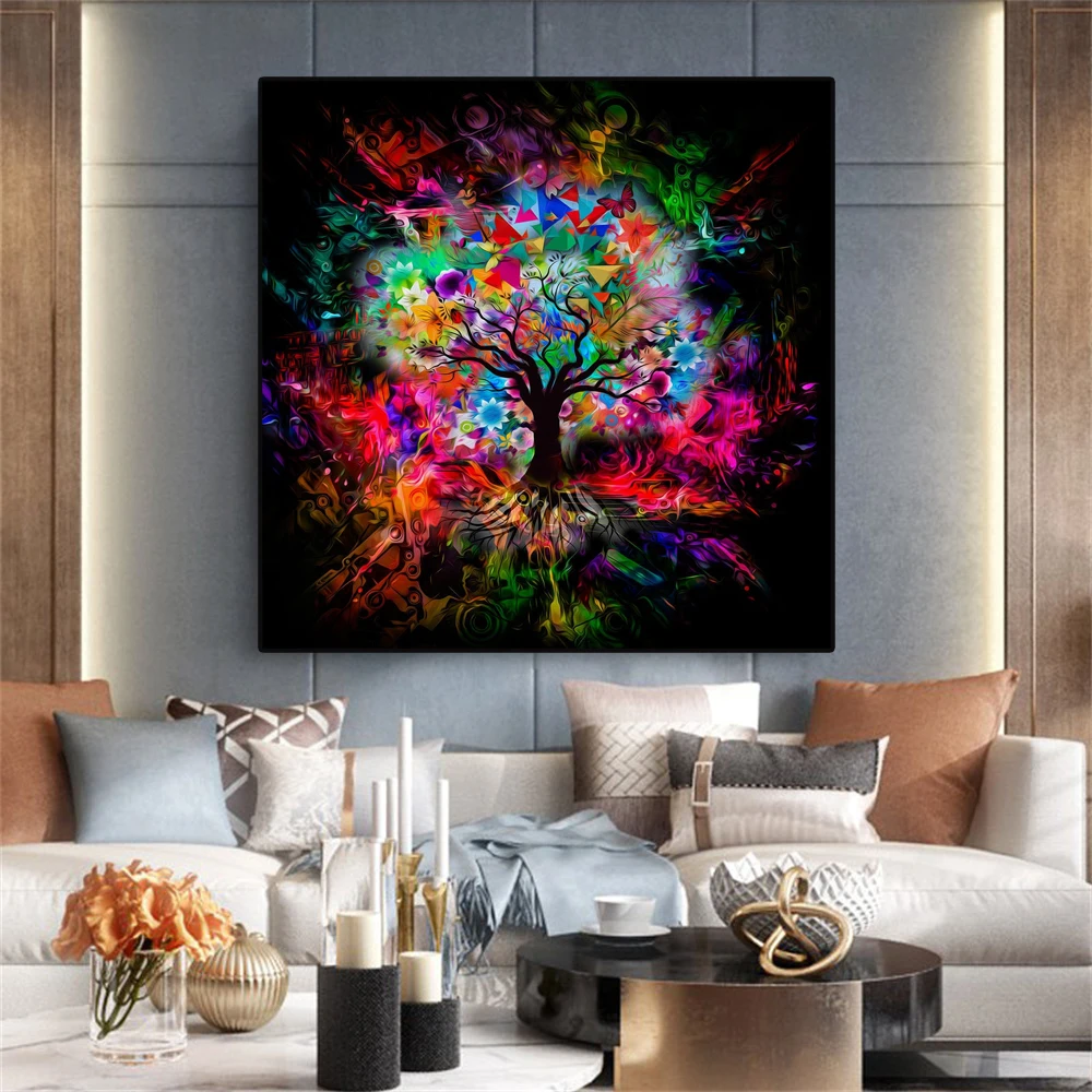 Modern Colorful Tree of Life Poster Abstract Canvas Painting Textured Prints Tree Color Picture for Home Room Decoration
Modern Colorful Tree of Life Poster Abstract Canvas Painting Textured Prints Tree Color Picture for Home Room Decoration