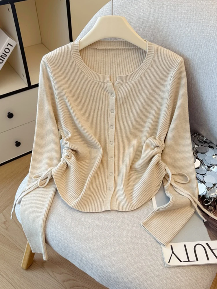 Ladies' Soft Lazy Sle Dstring Knitted Open Cardigan Slim Fit Autumn Winter Spring New Sle Sweater Ci Walk Top
Ladies' Soft Lazy Sle Dstring Knitted Open Cardigan Slim Fit Autumn Winter Spring New Sle Sweater Ci Walk Top