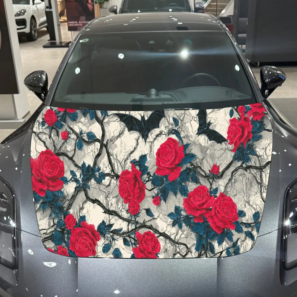 Gothic Rose Vine Bat Adventure PVC Car Engine Hood Vinyl Wraps, Self-Adhesive Waterproof Car Hood Decal Sticker, Car Decoration
Gothic Rose Vine Bat Adventure PVC Car Engine Hood Vinyl Wraps, Self-Adhesive Waterproof Car Hood Decal Sticker, Car Decoration