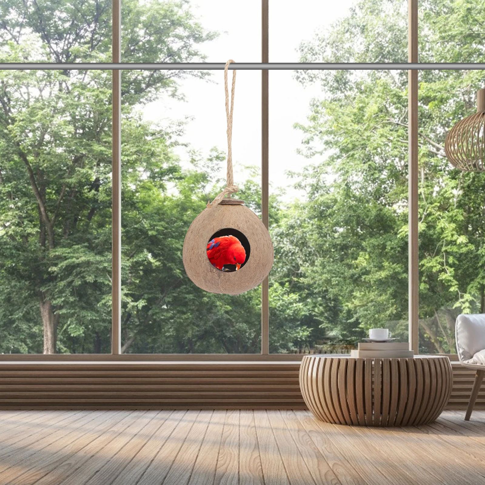 Bird Nest Ornament Gourd Shaped Birdhouse Durable Shelter For Parrot Canary Lark Garden Decoration Hanging Birds House Weaving 
Bird Nest Ornament Gourd Shaped Birdhouse Durable Shelter For Parrot Canary Lark Garden Decoration Hanging Birds House Weaving