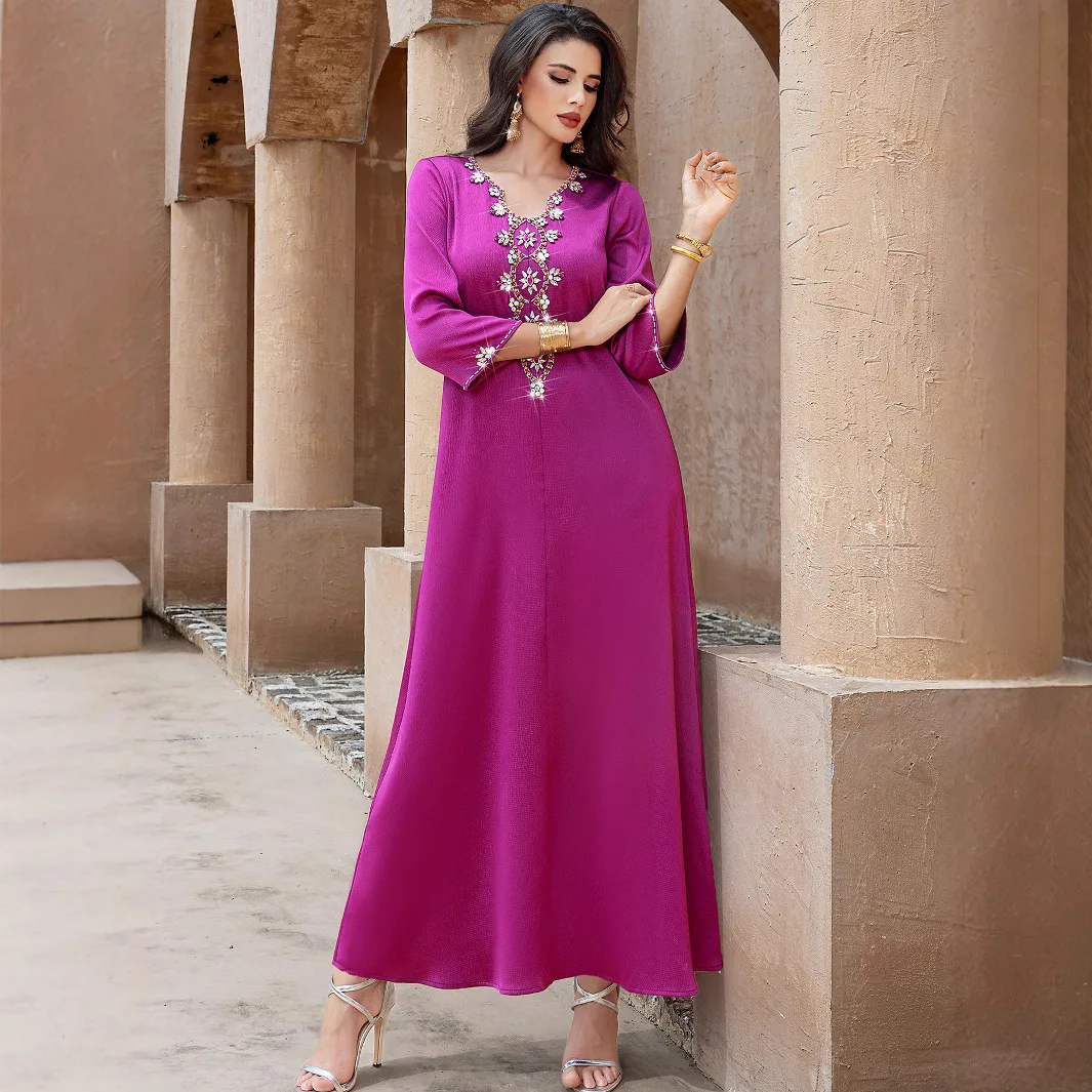 Eid Ramadan Party Dress for Women Muslim Abaya Diamond Flare Sleeve Long Dress Morocco Kaftan Vestidos Dubai Party Gown Jalabiya
Eid Ramadan Party Dress for Women Muslim Abaya Diamond Flare Sleeve Long Dress Morocco Kaftan Vestidos Dubai Party Gown Jalabiya