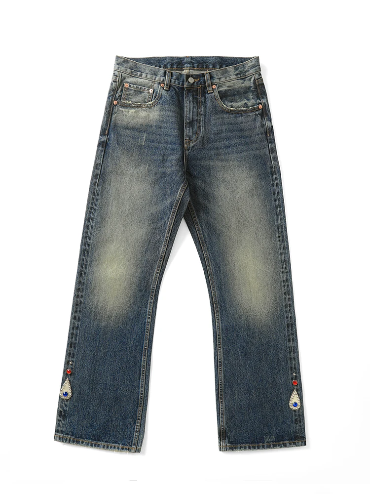 Retro Distred Blue Rivet Embedded Diamond Roing Narrow Levis Bell Bot Jeans Youthful American Sle Cotton 00%
Retro Distred Blue Rivet Embedded Diamond Roing Narrow Levis Bell Bot Jeans Youthful American Sle Cotton 00%