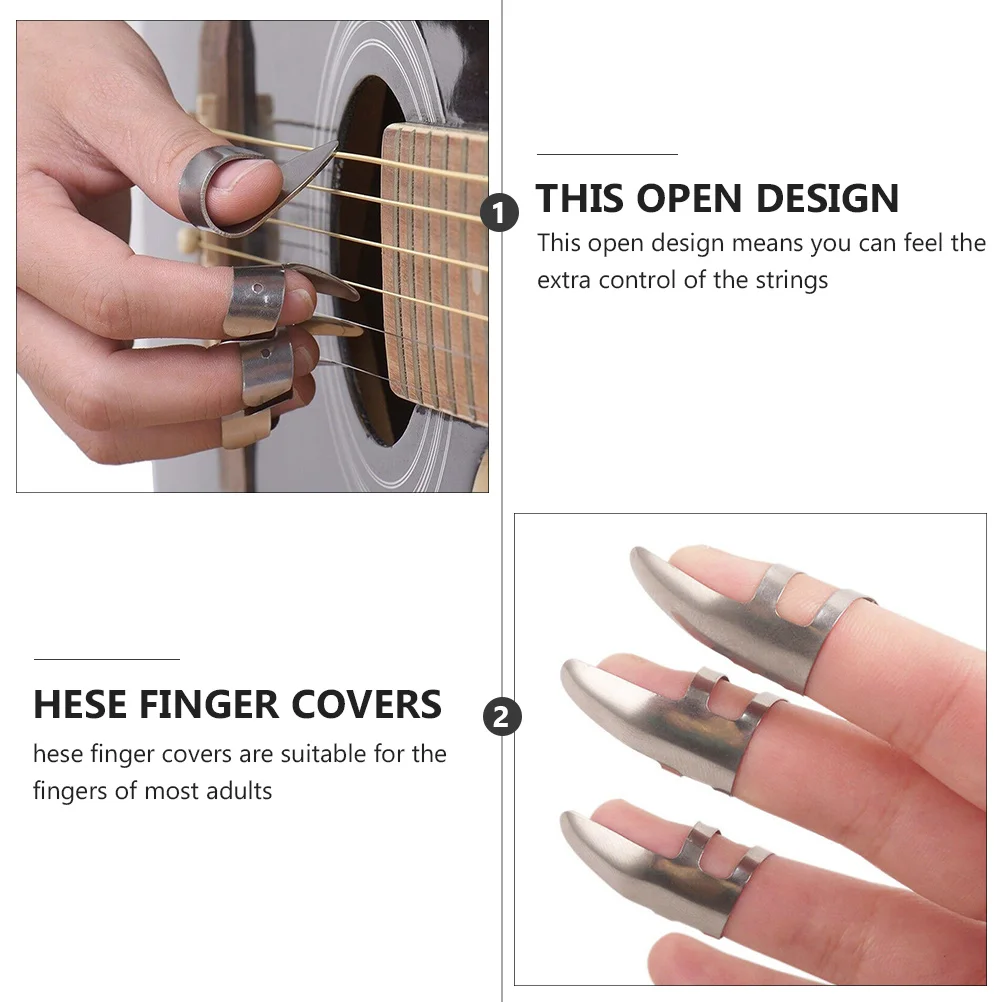 1Set Stainless Steel Adjustable Thumb Pick Guitar Finger Plectrum Sturdy Durable Guitar Supplies Parts for
1Set Stainless Steel Adjustable Thumb Pick Guitar Finger Plectrum Sturdy Durable Guitar Supplies Parts for