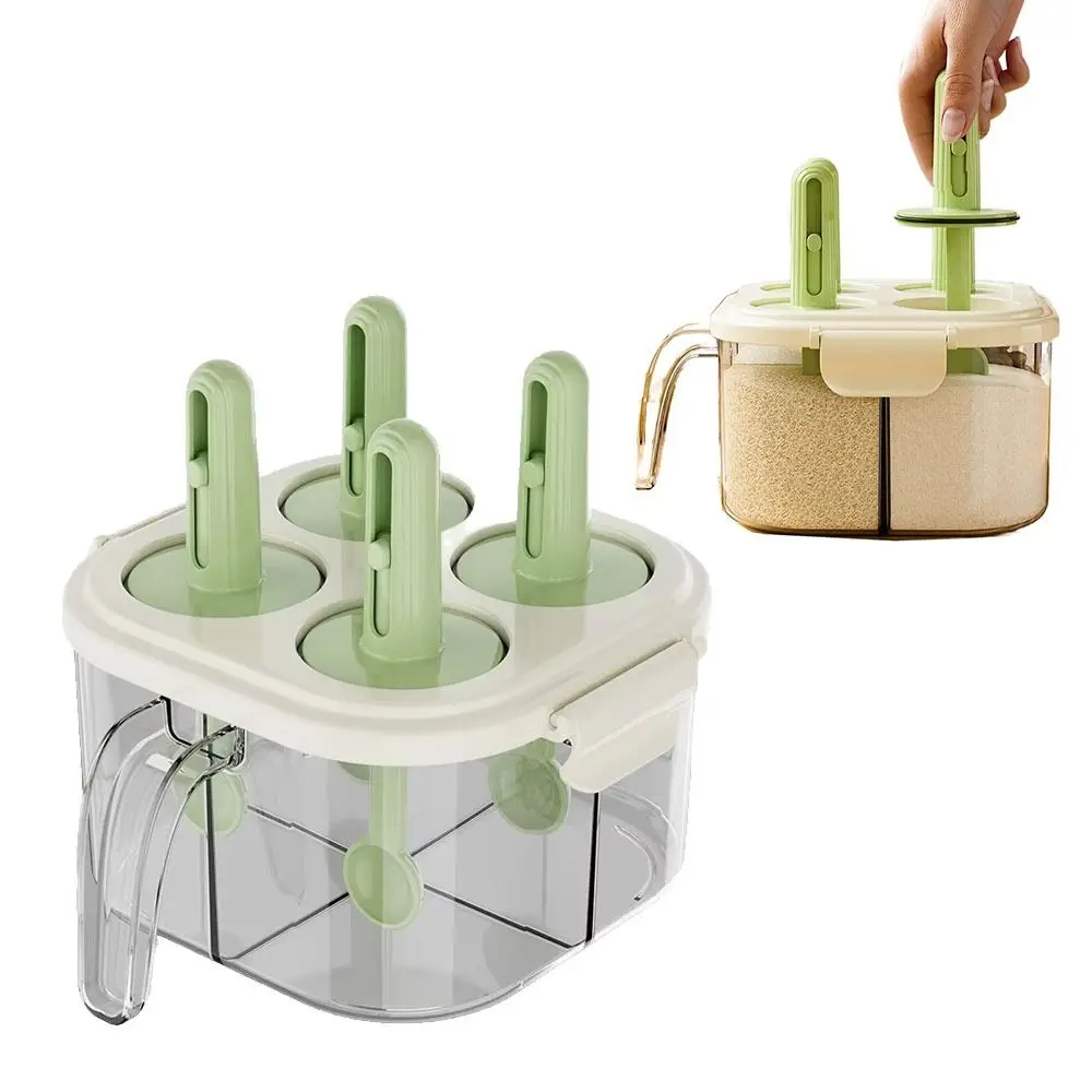 4 Compartment 4-in-1 Spice Dispenser Moisture-proof With Spoon Clear Condiment Canister Good Sealing Comfortable Handle
4 Compartment 4-in-1 Spice Dispenser Moisture-proof With Spoon Clear Condiment Canister Good Sealing Comfortable Handle