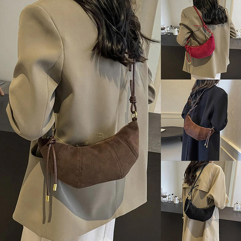 Korean Suede Shoulder Bag Solid Color Simple Fashionable Crossbody Bag Soft Western Style Zipper Handbag
Korean Suede Shoulder Bag Solid Color Simple Fashionable Crossbody Bag Soft Western Style Zipper Handbag
