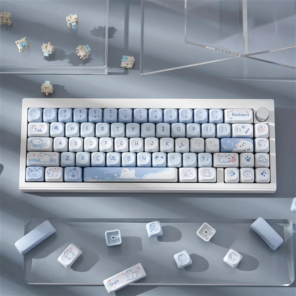 Bai Tuantuan mechanical keyboard keycaps MOA is highly cute cartoon ins style girls adapt to 61/64/87 keys and multi-arrangement
Bai Tuantuan mechanical keyboard keycaps MOA is highly cute cartoon ins style girls adapt to 61/64/87 keys and multi-arrangement