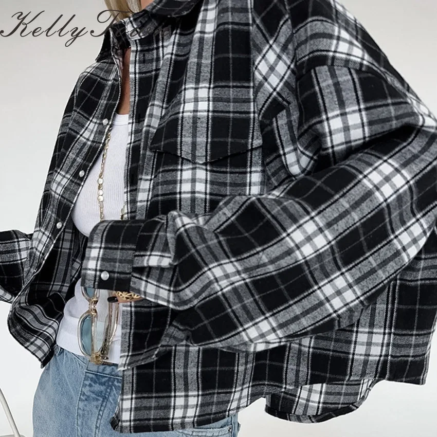 Black Tartan Plaid Shirt Women Long Sleeve Flannel Shirts for Lapel Collared Button-Up Jacket Coat Casual Spring Summer Outfit
Black Tartan Plaid Shirt Women Long Sleeve Flannel Shirts for Lapel Collared Button-Up Jacket Coat Casual Spring Summer Outfit