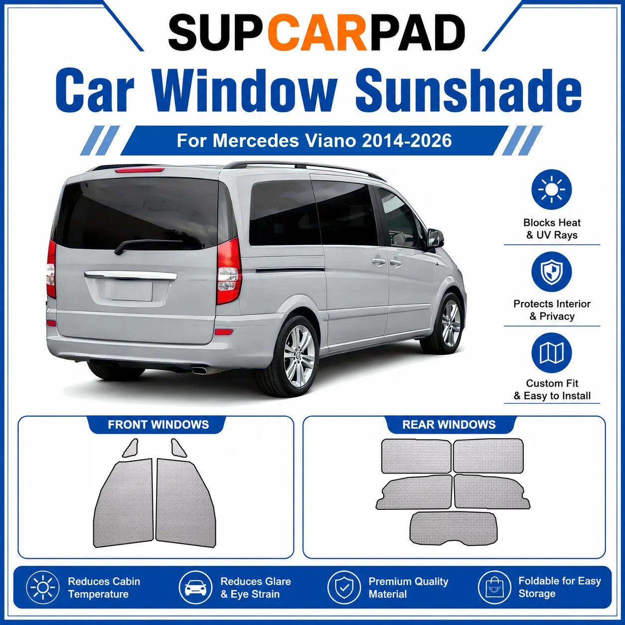For Mercedes - Mercedes Viano 2014-2026 Full Set Car Window Sunshades UV Block Privacy Heat Insulated Foldable Car Curtain
For Mercedes - Mercedes Viano 2014-2026 Full Set Car Window Sunshades UV Block Privacy Heat Insulated Foldable Car Curtain