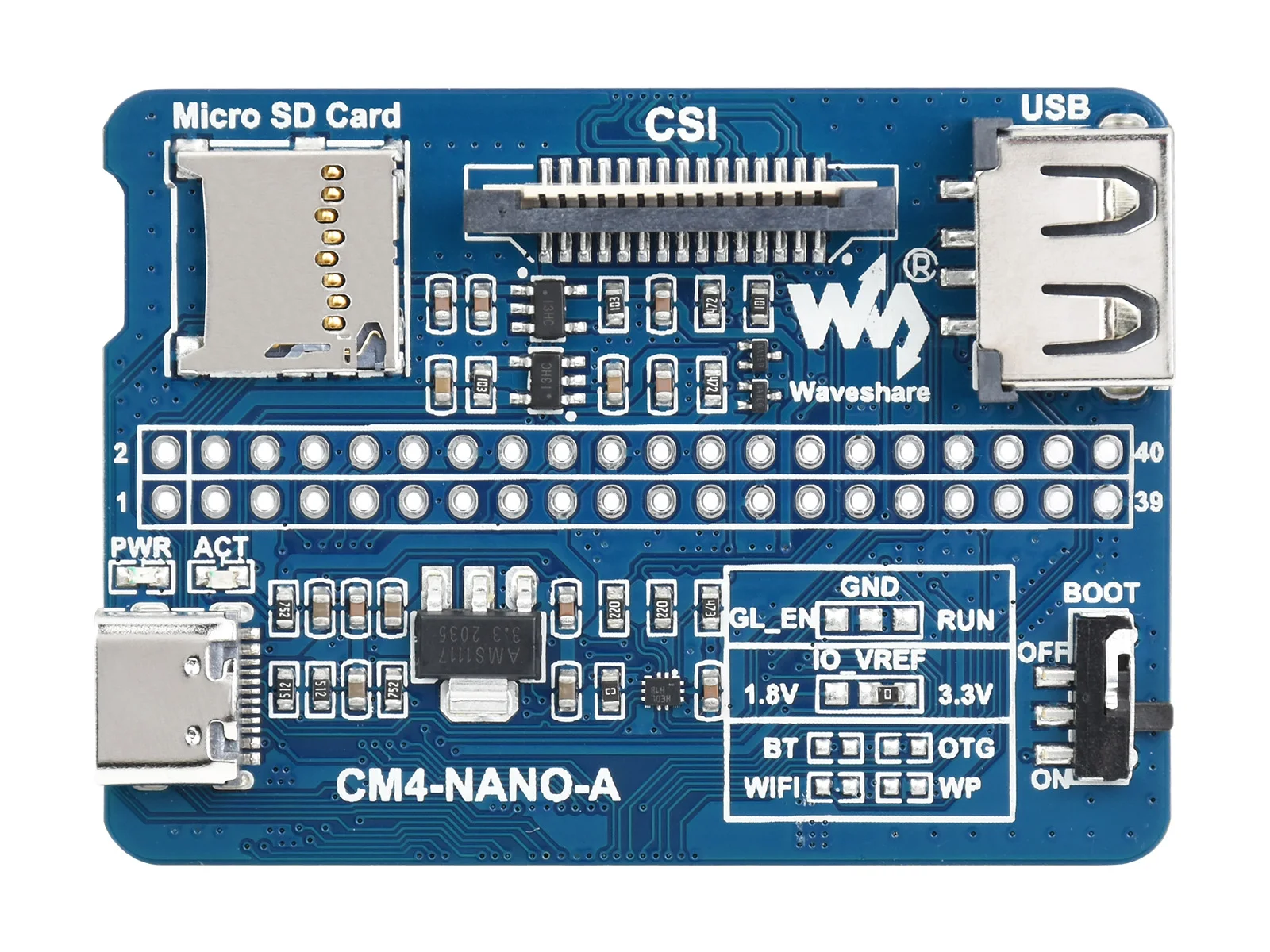 Плата Raspberry Pi CM4 Nano A Carrier, компактная, 55x40 мм, GPIO, MIPI CSI, USB, слот Micro SD
Плата Raspberry Pi CM4 Nano A Carrier, компактная, 55x40 мм, GPIO, MIPI CSI, USB, слот Micro SD