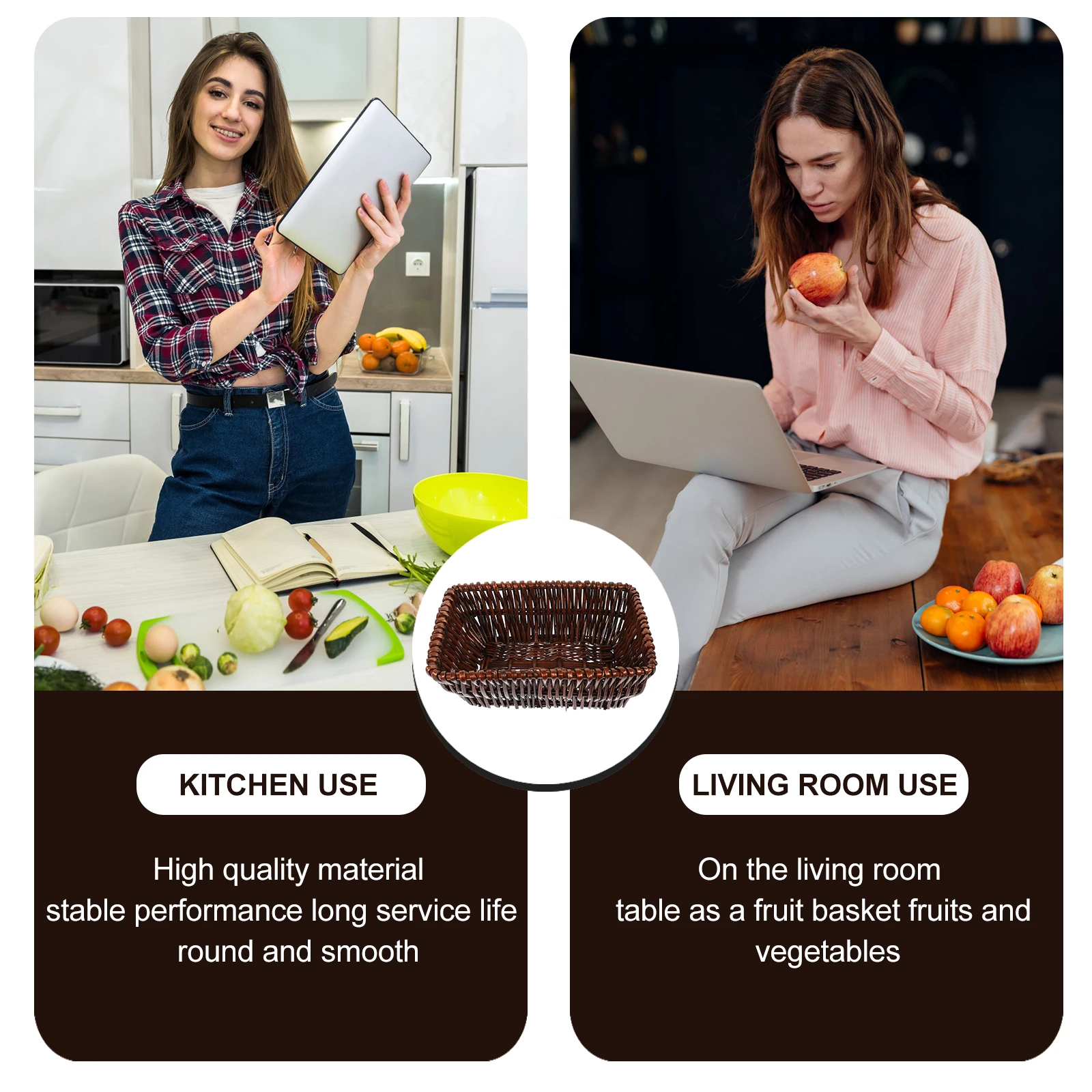 Rattan Storage Basket Large Volume Food Fruits Bread Candies Snacks Smooth Polishing Woven Design Drained Strong Material
Rattan Storage Basket Large Volume Food Fruits Bread Candies Snacks Smooth Polishing Woven Design Drained Strong Material