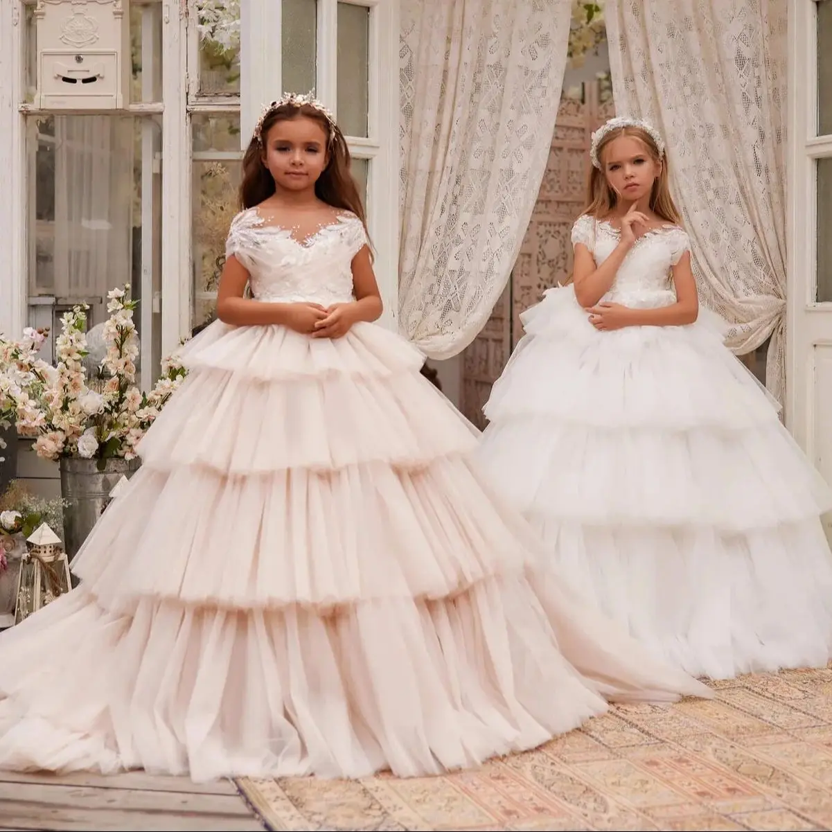 Quality Flower Girl Dress for Wedding Princess Kids Puff Ball Gown First Communion Dress Birthday Party Dresses Customized
Quality Flower Girl Dress for Wedding Princess Kids Puff Ball Gown First Communion Dress Birthday Party Dresses Customized