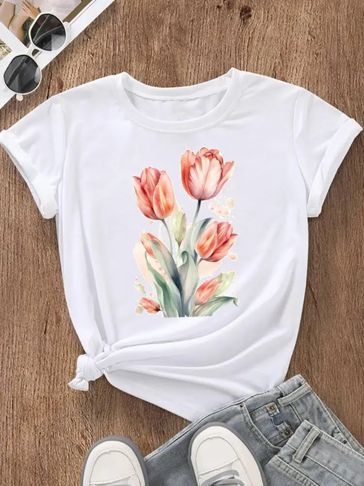 Clothing Female Fashion Tee Women Top Casual Flower Lovely Trend Cute Short Sleeve Printed T Shirt Clothes Graphic T-shirts
Clothing Female Fashion Tee Women Top Casual Flower Lovely Trend Cute Short Sleeve Printed T Shirt Clothes Graphic T-shirts