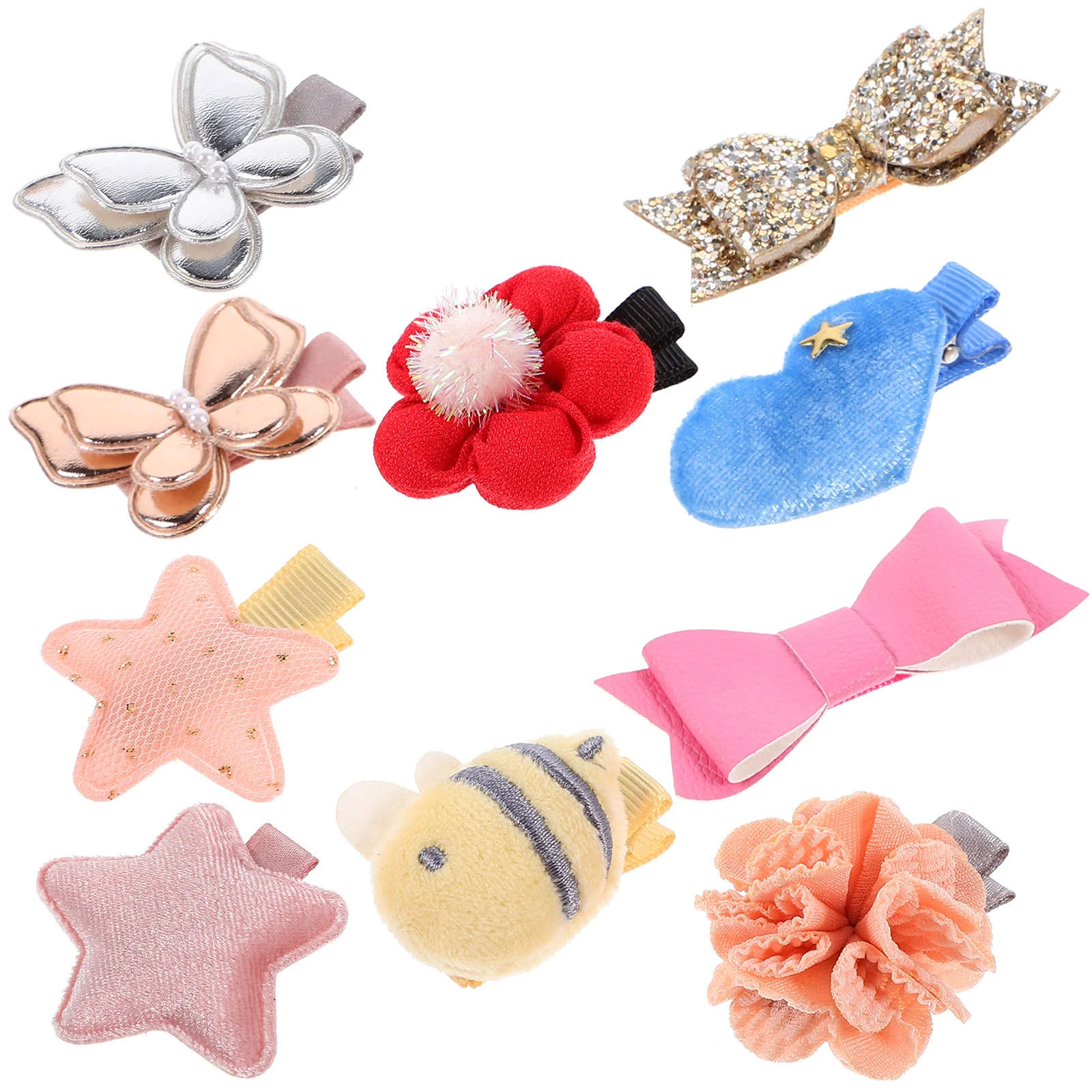10 pcs Flower Bow Hair Clips for Girls Toddler Cute Small Decorative Barrettes Floral Butterfly Hairpins Mini Set
10 pcs Flower Bow Hair Clips for Girls Toddler Cute Small Decorative Barrettes Floral Butterfly Hairpins Mini Set