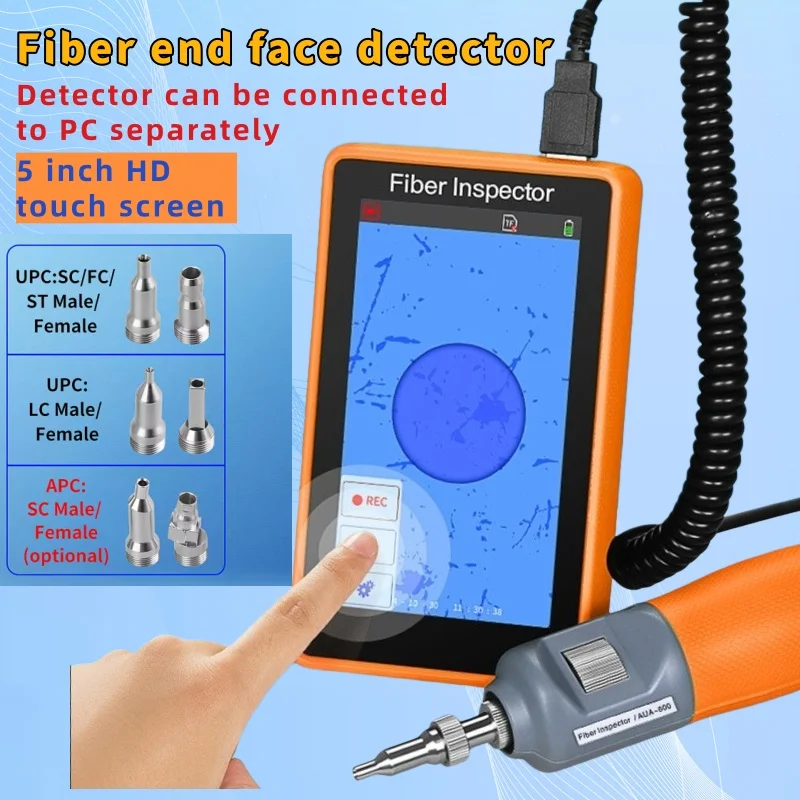 Оптоволоконный торцевой детектор, 5-дюймовый сенсорный экран AUA-600, оптоволоконный микроскоп, видео 400X зонд SC FC ST LC, оптоволоконный разъем
Оптоволоконный торцевой детектор, 5-дюймовый сенсорный экран AUA-600, оптоволоконный микроскоп, видео 400X зонд SC FC ST LC, оптоволоконный разъем