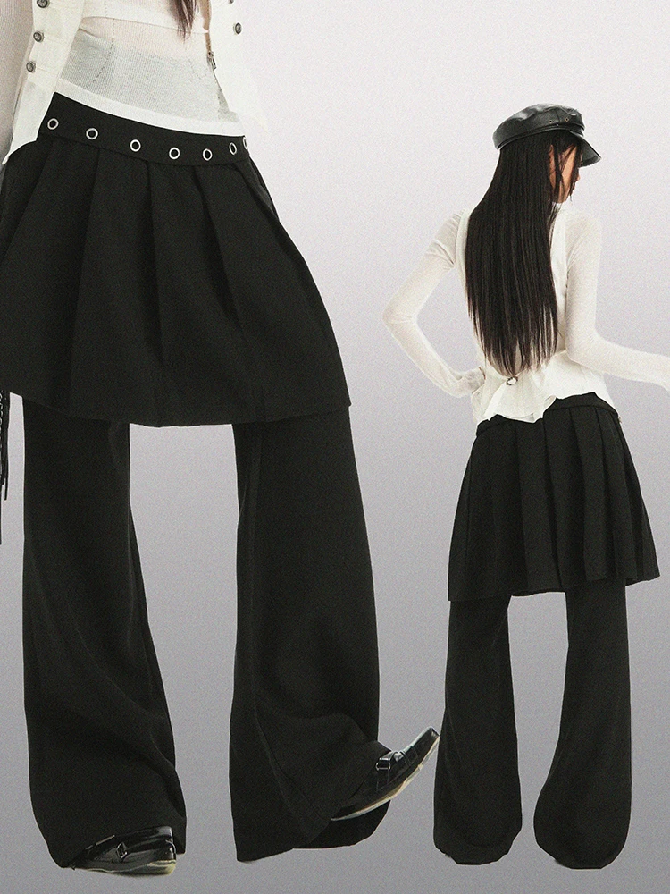 Casual Loose Bla Suit Pants Women's Personalized Design Pleated Skirt Pants Retro Sle Comfortable Leisure Trousers
Casual Loose Bla Suit Pants Women's Personalized Design Pleated Skirt Pants Retro Sle Comfortable Leisure Trousers