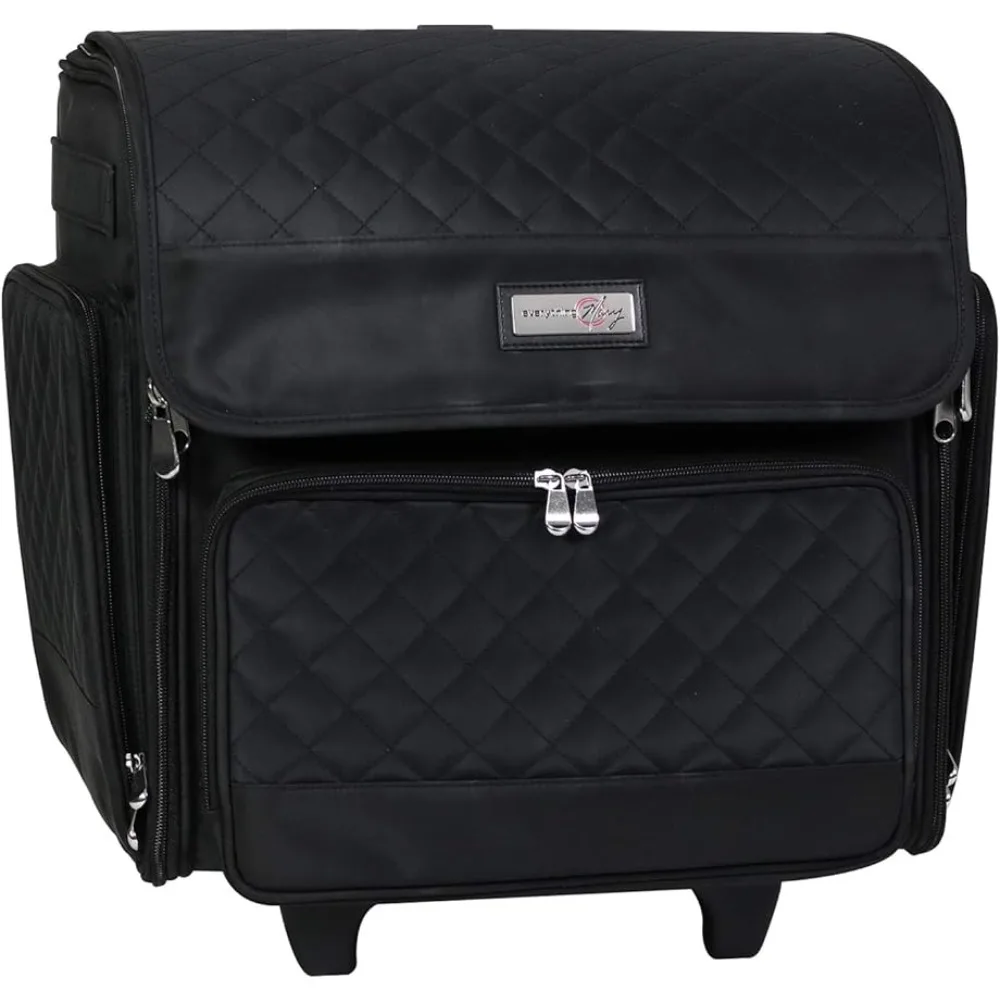 Everything Mary Deluxe Rolling Papercraft Craft Case, Black Quilted - Scrapbook Tote Bag w/Wheels for Scrapbooking & Art
Everything Mary Deluxe Rolling Papercraft Craft Case, Black Quilted - Scrapbook Tote Bag w/Wheels for Scrapbooking & Art