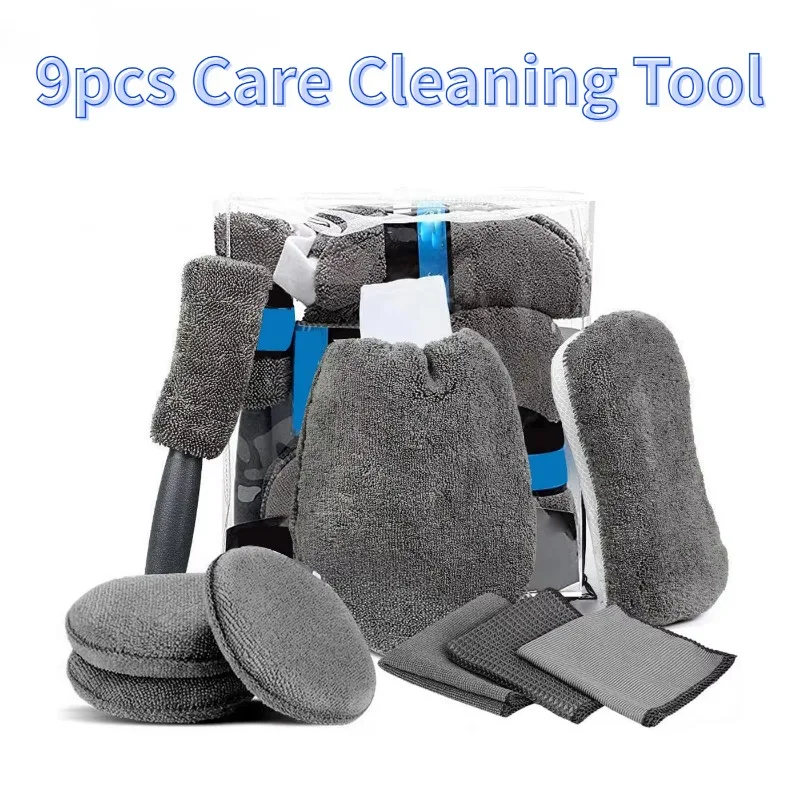 9pcs-set Multipurpose Car Care Cleaning Towel Kit with Superfine Fiber, Soft Absorbent Gloves and Sponge Tire Brush Detailing
9pcs-set Multipurpose Car Care Cleaning Towel Kit with Superfine Fiber, Soft Absorbent Gloves and Sponge Tire Brush Detailing
