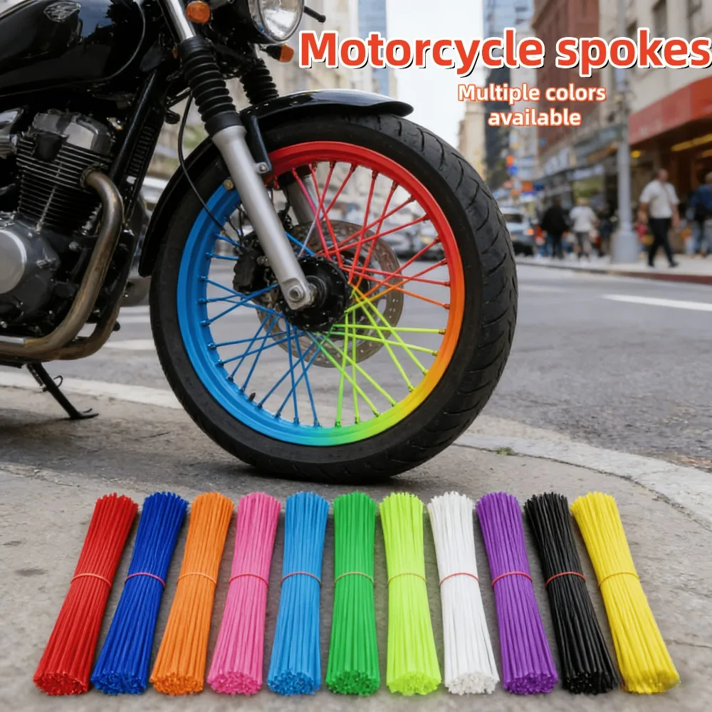 72pcs Universal Off-Road Bike Spoke Decorative Steel Wire Colored Wheel Spoke Covers
72pcs Universal Off-Road Bike Spoke Decorative Steel Wire Colored Wheel Spoke Covers