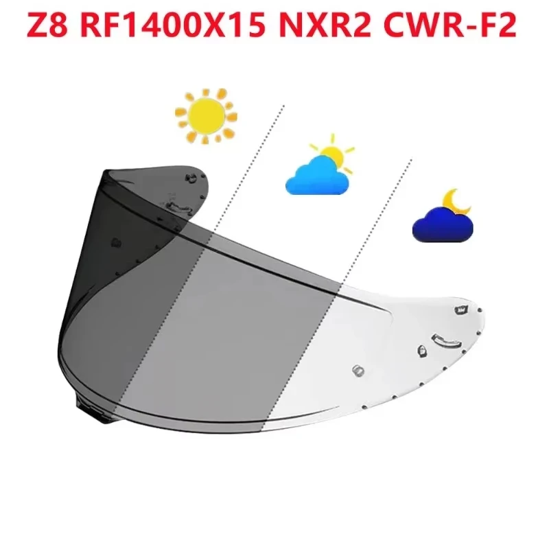 Photochromic Lenses Helmet Shield Lens for SHOEI Z8 RF1400 X15 NXR2 CWR-F2
Photochromic Lenses Helmet Shield Lens for SHOEI Z8 RF1400 X15 NXR2 CWR-F2