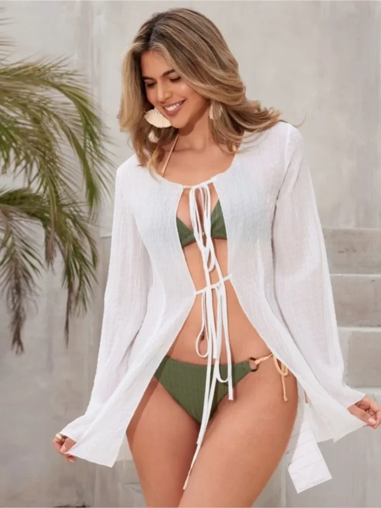 Sexy Long Sleeve See Through Top Sheer Tunic Beach Cover Up Cover-ups Beach Tops Beach Wear Beachwear Female Women
Sexy Long Sleeve See Through Top Sheer Tunic Beach Cover Up Cover-ups Beach Tops Beach Wear Beachwear Female Women