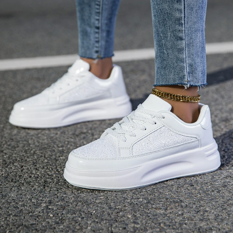 Men's Sparkly Casual Shoes Platform Sneakers, Men's Fashion Street Walking Trainers, Men's Durable Lightweight Footwear
Men's Sparkly Casual Shoes Platform Sneakers, Men's Fashion Street Walking Trainers, Men's Durable Lightweight Footwear