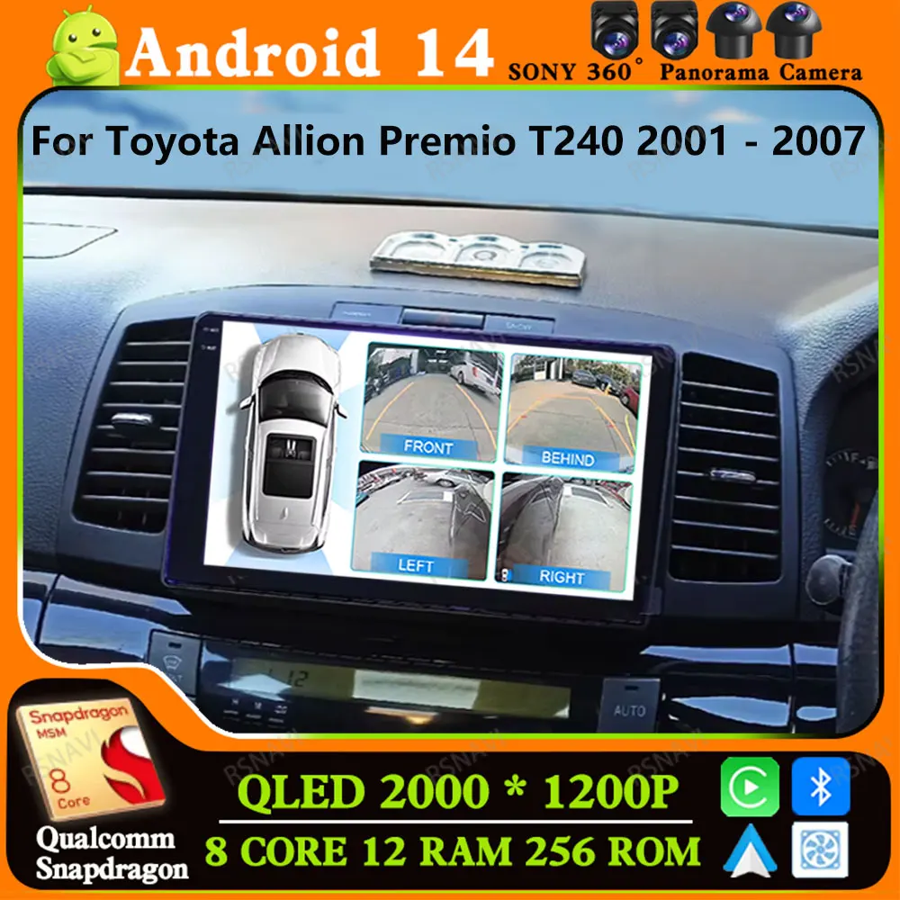 Andoird 14 Car Radio For Toyota Allion Premio T240 2001 - 2007 Navigation Viedo Player Multimedia 4G LTE Wireless Carplay Auto
Andoird 14 Car Radio For Toyota Allion Premio T240 2001 - 2007 Navigation Viedo Player Multimedia 4G LTE Wireless Carplay Auto