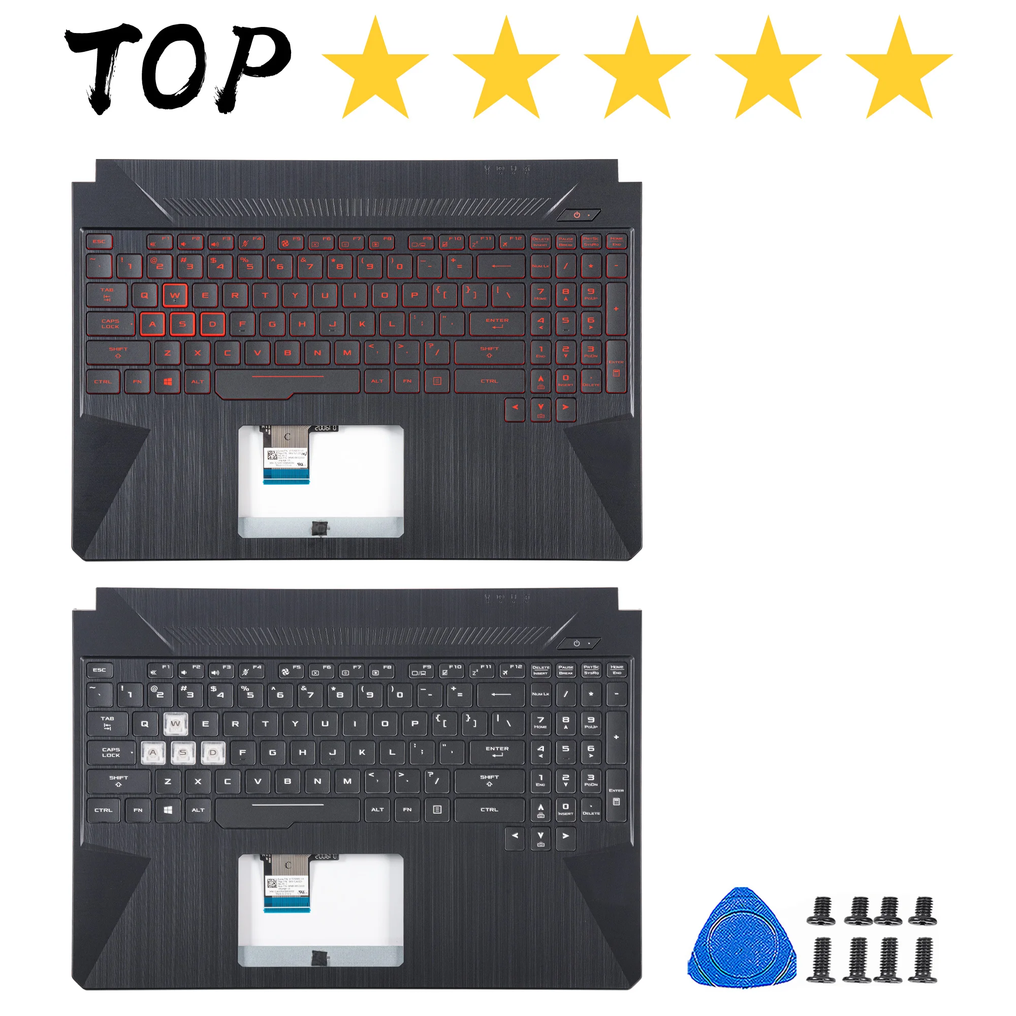Новая клавиатура для TUF FX505 FX505G FX505D FX86 FX86F FX95 Корпус с клавиатурой Упор для рук Верхняя крышка Красный/Белый С подсветкой
Новая клавиатура для TUF FX505 FX505G FX505D FX86 FX86F FX95 Корпус с клавиатурой Упор для рук Верхняя крышка Красный/Белый С подсветкой