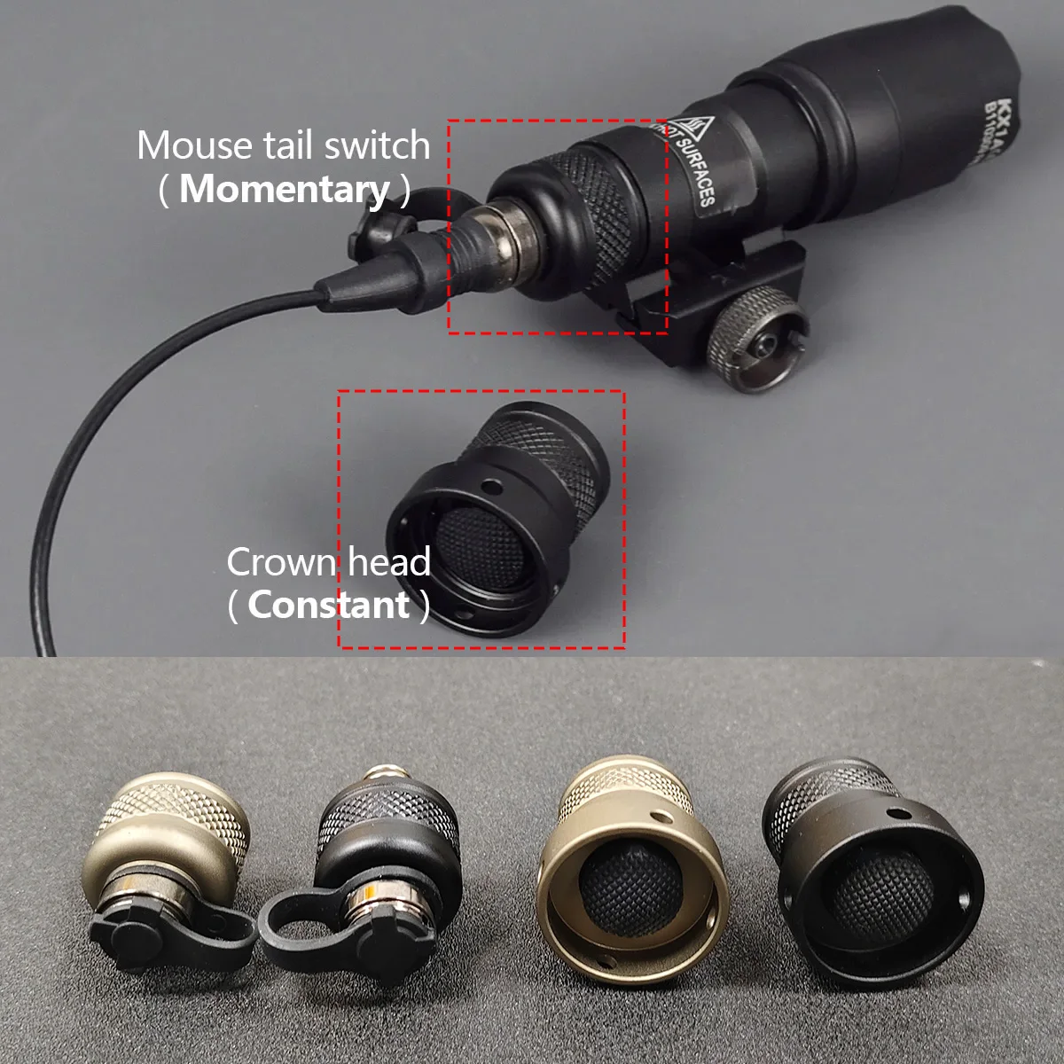 Tactical SureFire Switch M300 M600 V2 Flashlight Cover Dual Function Pressure Switch For Light Adapter Flashlight Accessories
Tactical SureFire Switch M300 M600 V2 Flashlight Cover Dual Function Pressure Switch For Light Adapter Flashlight Accessories