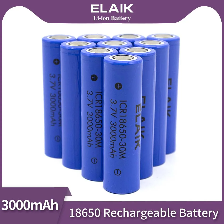 ICR18650-30M Large Capacity Rechargeable Lithium Battery 3.7V 3000MAH Suitable for All Kinds of Electronic Products
ICR18650-30M Large Capacity Rechargeable Lithium Battery 3.7V 3000MAH Suitable for All Kinds of Electronic Products