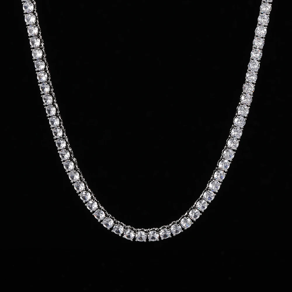 ICEBLING 3/4/5/6MM Round Cut CZ Stone Tennis Necklace Iced Out Single Row Cubic Zirconia Necklace for Men Women Hip Hop Jewelry
ICEBLING 3/4/5/6MM Round Cut CZ Stone Tennis Necklace Iced Out Single Row Cubic Zirconia Necklace for Men Women Hip Hop Jewelry