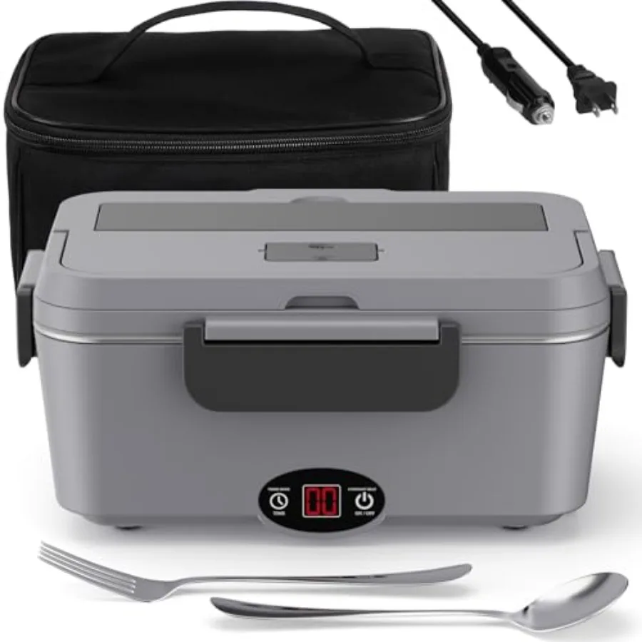 Heated Lunch Box with Timer - 1.8L Electric Lunch Box for Adults 90W Fast Heating Portable Food Warmer for Men Auto-Shut Off Fo
Heated Lunch Box with Timer - 1.8L Electric Lunch Box for Adults 90W Fast Heating Portable Food Warmer for Men Auto-Shut Off Fo